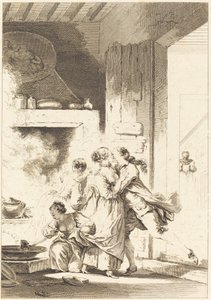 Men Bedenkt Nooit Alles door Charles Emmanuel Patas after Jean Honoré Fragonard