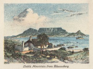 Zuid-Afrika: Tafelberg vanaf Blaauwberg door Charles Ernest Peers