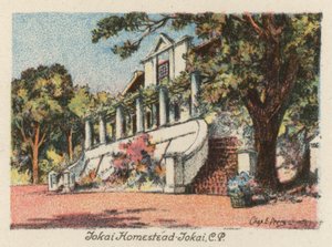 Zuid-Afrika: Tokai Homestead, Tokai, CP (kleur litho) door Charles Ernest Peers