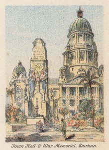 Zuid-Afrika: Stadhuis en Oorlogsmonument, Durban door Charles Ernest Peers