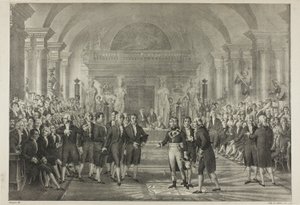 Napoleon in de Kamer van Afgevaardigden, uit het Politieke en Militaire Leven van Napoleon door Charles Etienne Pierre Motte