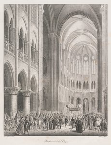 Herstel van de Kerk, begin 19e eeuw door Charles Etienne Pierre Motte