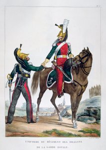 Uniform van een regiment dragonders van de koninklijke garde, Frankrijk, 1823