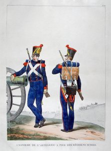 Uniformen van een Zwitsers artillerieregiment