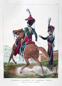 Uniformen van het regiment van de Franse koninklijke garde, 1823