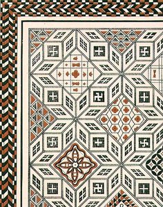 Ontwerp van een mozaïekvloer ontdekt in Nîmes, waarschijnlijk 2e of 3e eeuw, uitgegeven door Day & Son door Charles Felix Marie (after) Texier