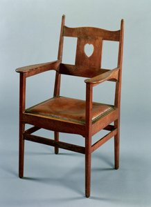 Eetkamerstoel met armleuningen en uitneembare zitting, ca. 1902