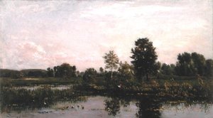 Een bocht in de rivier Oise