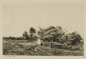 Appelbomen in Auvers door Charles Francois Daubigny