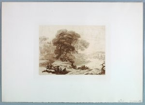 Tekening, Landschap (naar Claude Lorraine), 1849 door Charles Francois Daubigny