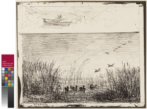 Moeras met Eenden, 1862 door Charles Francois Daubigny
