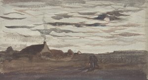 Maanlicht, ca. 1860 door Charles Francois Daubigny