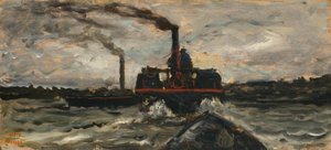 Rivierboot door Charles Francois Daubigny