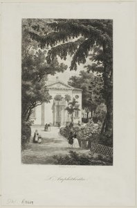 Het Amfitheater van de Jardin des Plantes door Charles Francois Daubigny