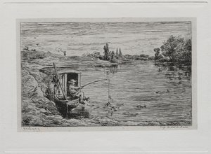 De Boottocht: De Kajuitjongen Vist, 1861 door Charles Francois Daubigny