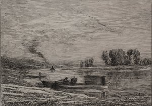 De Boot in Conflans door Charles Francois Daubigny