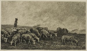 Het horloge van de hond door Charles Francois Daubigny