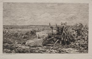 De Druivenoogst door Charles Francois Daubigny
