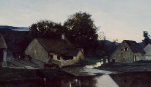 Het Gehucht van Optevoz, ca. 1852 door Charles Francois Daubigny
