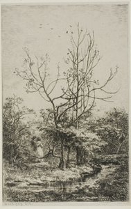 De boomgaard door Charles Francois Daubigny
