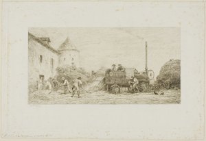 De Maai Machine door Charles Francois Daubigny