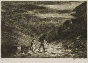 De Zoektocht naar een Herberg door Charles Francois Daubigny