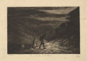 De Zoektocht naar een Herberg door Charles Francois Daubigny