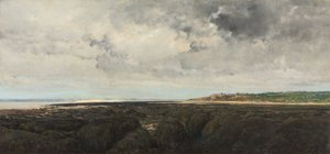 Villerville gezien vanaf Le Ratier door Charles Francois Daubigny