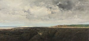 Villerville gezien vanaf Le Ratier, 1855 door Charles Francois Daubigny
