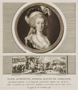 Marie Antoinette Josephe Jean de Lorraine door Charles Francois Gabriel Levachez