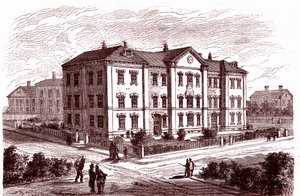 Prescott school in Boston door Charles Francois Sellier
