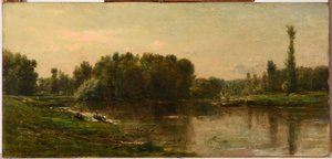 De oevers van de Oise door Charles Francois Daubigny