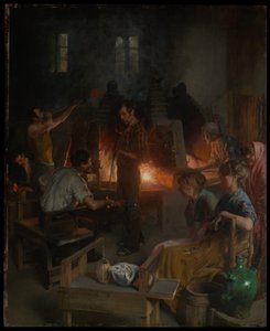 Glasblazers van Murano door Charles Frederic Ulrich