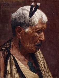 Terugkijken - Wiripine Ninia, een Ngatiawa-hoofdvrouw door Charles Frederick Goldie