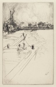 New York vanaf de Haven door Charles Frederick William Mielatz