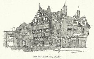 Bear and Billet Inn, Chester door Charles George Harper
