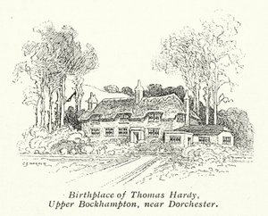 Geboorteplaats van Thomas Hardy, Upper Bockhampton, nabij Dorchester door Charles George Harper