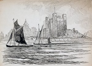 Rochester Castle, Kent, 1892-1933 door Charles George Harper