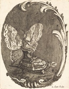 De vlinder en de schildpad door Charles Germain de Saint Aubin