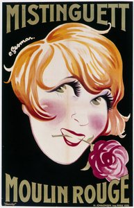 Mistinguett bij de Moulin Rouge door Charles Gesmar