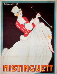 Poster van Mistinguett door Charles Gesmar