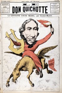 Cartoon van La Citoyenne Louise Michel - in “Le Don Quixote” van 05/05/1882