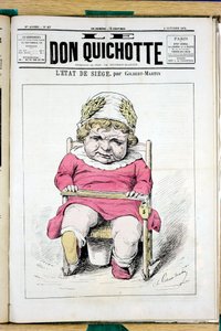 Omslag van Le Don Quixote, nummer 67, Satirisch in kleuren door Charles Gilbert Martin