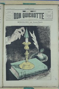 Illustratie van Charles Gilbert-Martin voor de omslag van Le Don Quixote, nr. 52