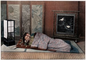 Een Slaapkamer in Japan, ca. 1890