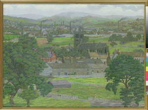 Yeadon Kerk, nabij Leeds door Charles Ginner