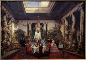 Ontbijt bij Prinses Mathilde Letizia Bonaparte (1820-1904), rue de Courcelles in Parijs