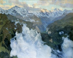 Wolken Lauterbrunnen Vallei, 1901