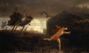 Pentheus Achtervolgd door de Maenaden door Charles Gleyre