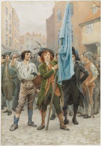Barnaby Rudge helpt bij het leiden van de Gordon Riots door Charles Green